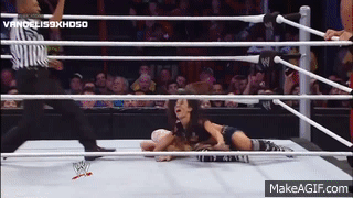 AJ Lee Wardrobe Malfunction- WWE Smackdown 1/11/13 on Make a GIF