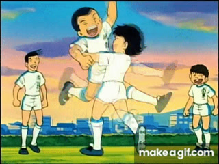 Captain Tsubasa celebration on Make a GIF