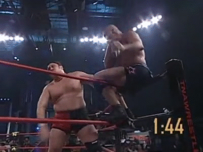 Kurt Angle vs Samoa Joe iron man match part 5 on Make a GIF