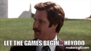 Anchorman - Let the games begin on Make a GIF
