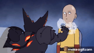 Standing here, I realize but it's One Punch Man on Make a GIF