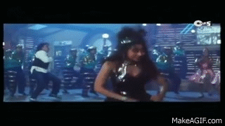 Husn Hai Suhana - Coolie. No 1 | Govinda & Karisma Kapoor | Abhijeet & Chandana Dixit on Make a GIF