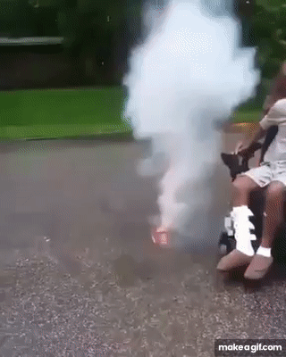 Terry What Is You Doin Man In Wheelchair Exploded By Fireworks On Make A Gif