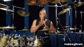 Michael Jackson's Drummer Jonathan Moffett Performs "Beat It" on Make a GIF