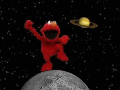 Elmo Dancing On The Moon on Make a GIF