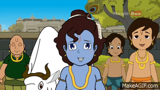 Krishna And Govardhan - Sri Krishna In Hindi - Animated/Cartoon Stories For  Children on Make a GIF