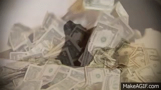 A Cat Rolling In Cash on Make a GIF