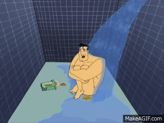 captain hero crying in the shower on Make a GIF