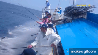 Amazing Fast Tuna Fishing Skill, Catching Fish Big on The Sea on
