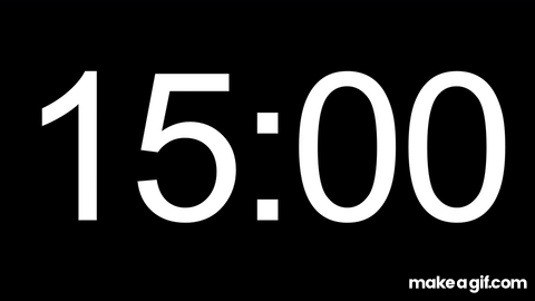 15 minute HD COUNTDOWN TIMER - no sound on Make a GIF