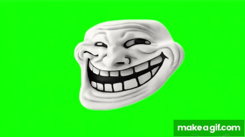 Green Screen Troll Face in bullet time on Make a GIF