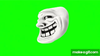 Green Screen Troll Face in bullet time on Make a GIF