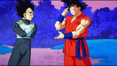 Dragon Ball Z: La Resurrección de Freezer, Goku y Vegeta Holding Hands xDD  on Make a GIF