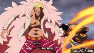 Luffy And Law Vs Doflamingo Red Hawk One Piece On Make A Gif
