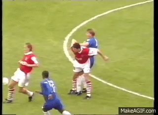 95/96 Chelsea v Arsenal - Spackman whacks Keown on Make a GIF