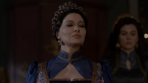 Kosem Sultan- blue and gold dress with rubies on Make a GIF Kosem Sultan- blue and gold dress with rubies on Make a GIF