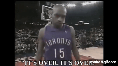 Vince Carter "It's Over." on Make a GIF