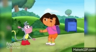 Dora & Boots, "I Did It!" animated GIF