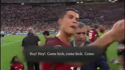 What Cristiano Ronaldo said to Moutinho before the penaltys in Portugal vs  Poland on Make a GIF