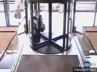 Best Revolving Door Fail Compilation (Funny) on Make a GIF