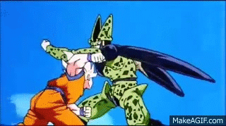 DBZ - Goku vs Cell - AMV - Linkin Park - Crawling on Make a GIF