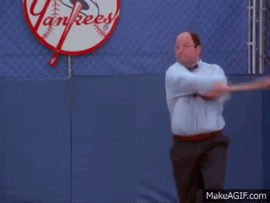 Seinfeld George teaches the Yankees how to play on Make a GIF