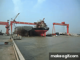 Slipway Ship Launching MARLENE D AMATO On Make A GIF