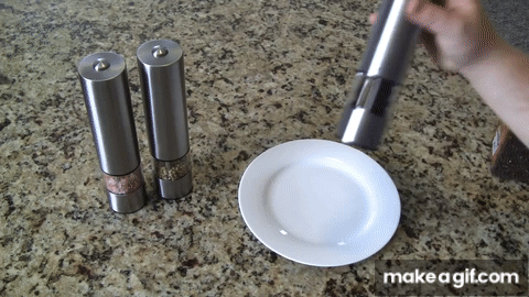 Automatic Pepper Salt Grinder Mill - Stainless Steel on Make a GIF
