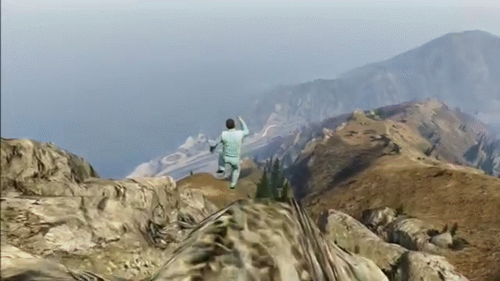 GTA 5 Online - Proximity Wingsuit Flying Online - Old Man's Crack Challenge  (Grinding The Crack) on Make a GIF