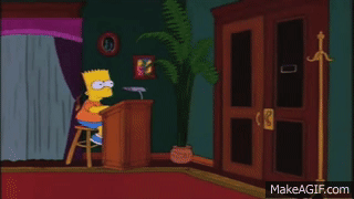 Grandpa Simpson walking in and out.