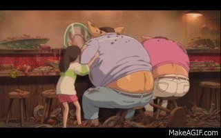 Spirited Away (2001) - Scene : Parents Turning Into Pigs