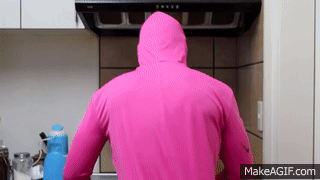 PINK GUY COOKS FRIED RICE AND RAPS on Make a GIF