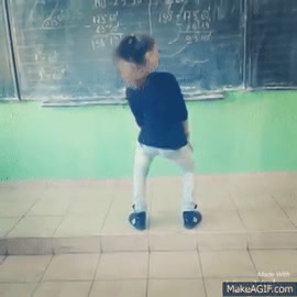 A 14yo Bulgarian teen girl twerking in school [кючек] on Make a GIF 