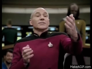 Captain Picard Battles Daimon Tog for Lwaxana Troi on Make a GIF