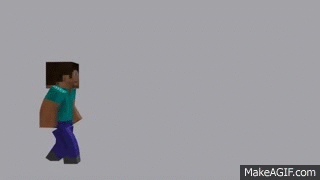 Minecraft Steve Walk Cycle on Make a GIF