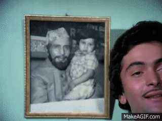 Amar Akbar Anthony - Drama Scene - Rishi Kapoor - Nirupa Roy - Akbar Finds  His Mother on Make a GIF