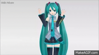 MMD] Project Diva F2nd Hair on Make GIF