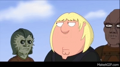 Family Guy - Chris, Peter and the Gang Nod in Star Wars on Make a GIF