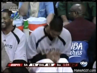 Tim Duncan ejected by Joey Crawford for laughing on Make a GIF