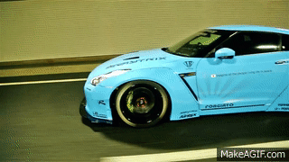 Modified Nissan GT-R w/ Armytrix Exhaust Epic Sounds on Make a GIF