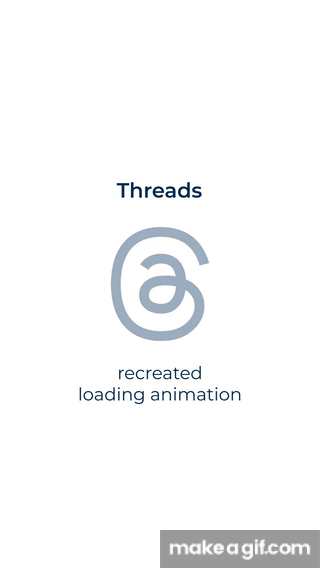 Threads logo loading animation - new Instagram-linked app on Make a GIF