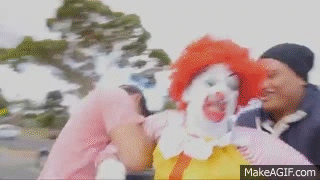Ronald McDonald Tastes Burger King on Make a GIF