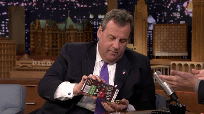 Gov. Chris Christie Defends His M&M's Eating Style on Make a GIF