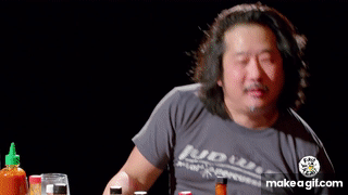 Bobby Lee Has an Accident Eating Spicy Wings | Hot Ones on Make a GIF