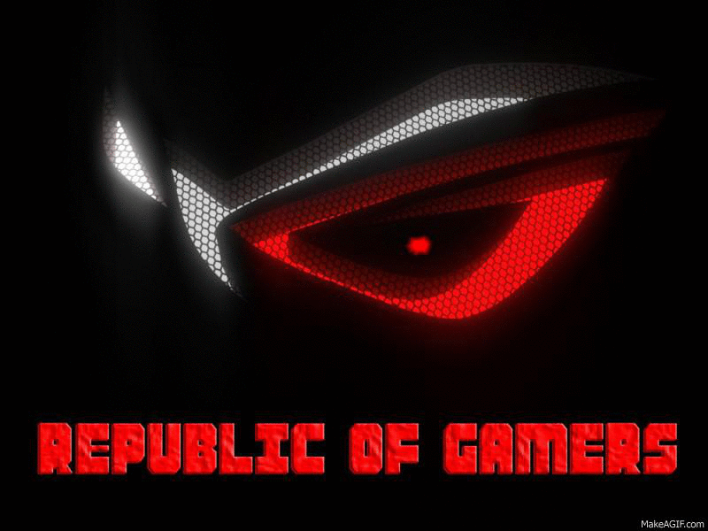 Logo Republic of Gamers em 3D on Make a GIF