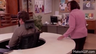 Parks and Recreation - Ron Swanson and the Swivel Chair on Make a GIF