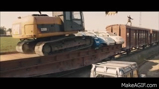 Skyfall - Opening Scene: Train Fight with Digger (1080p) on Make a GIF