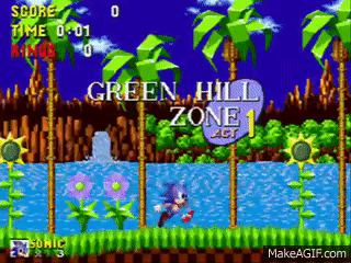 An Ordinary Sonic ROM Hack - Green Hill Zone Playthrough on Make a GIF