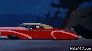 Donalds Roadster gets smashed into a vintage car on Make a GIF