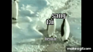 Penguin slaps other penguin on Make a GIF